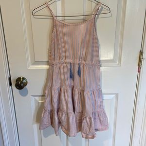 Shrimp & Grits kids serendipity dress. EUC orange and blue stripe. Size 9/10